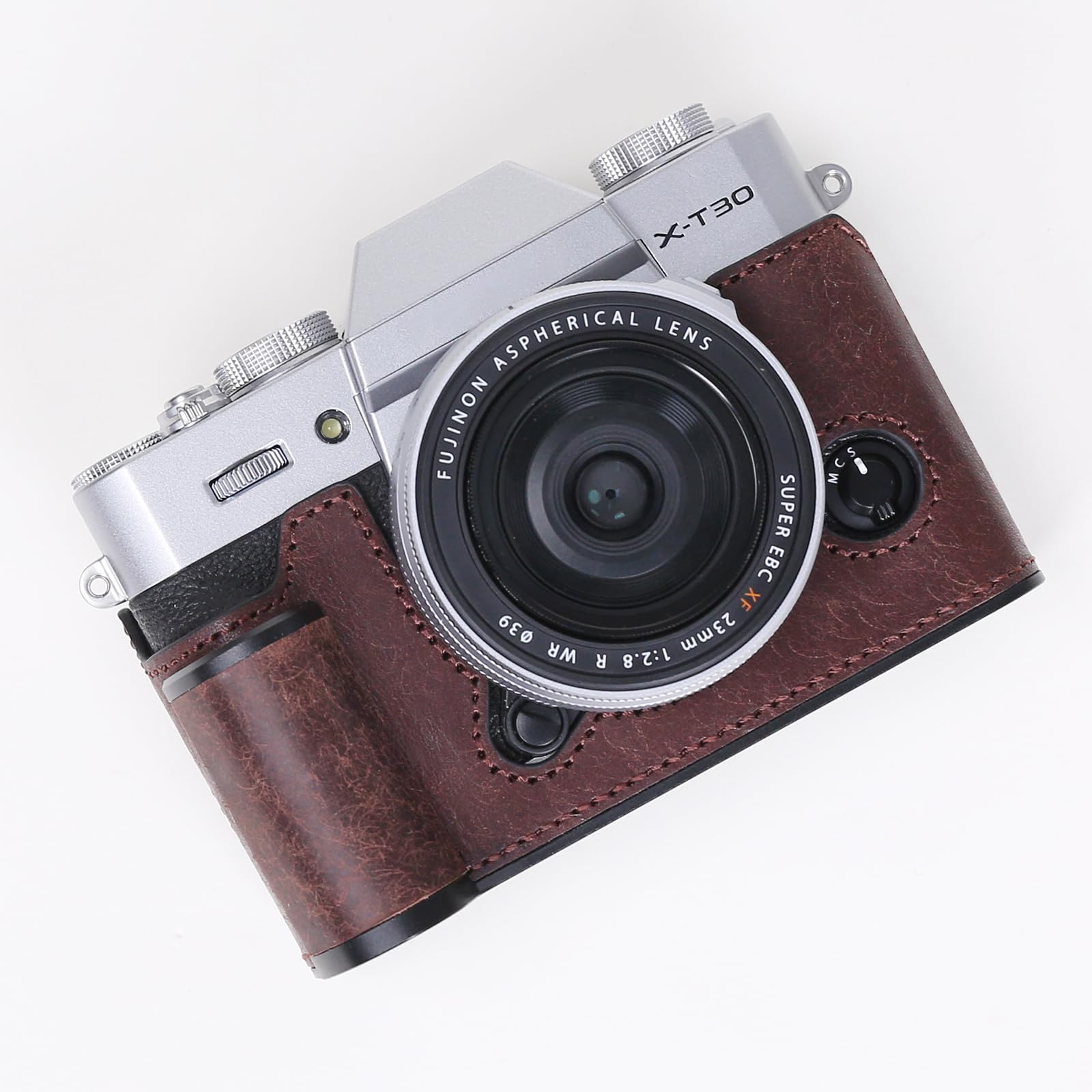 カメラケース 富士 X-T30 本革 レトロコーヒ Amazon | RYDSCAM カメラケース 、 対応 FUJIFILM FUJI 富士 X-T30 I